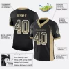 Custom Black Vegas Gold White Mesh Drift Fashion Football Jersey Mockup