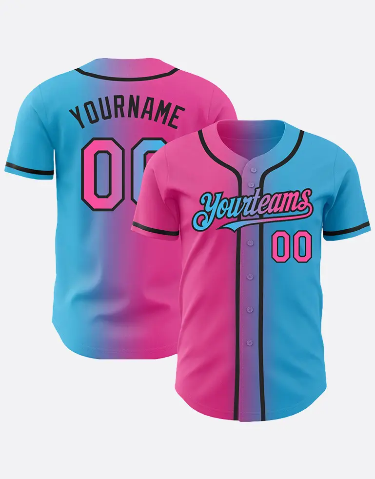 Custom Sky Blue Baseball Jersey