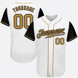 Custom Two Tone Black White Baseball Jersey