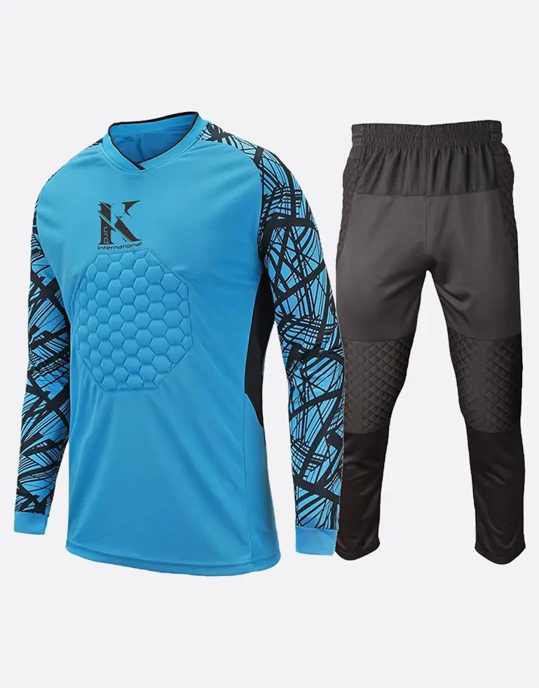 Goalkeeper Kit Royal Blue With Black Texture