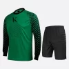 Goalkeeper Kit Dark Green With Black Halftones