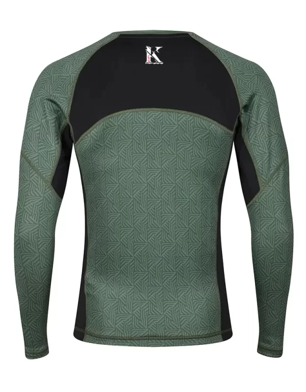 Long Sleeve Rash Guard Green | Kurd Intl Bespoke Sportswear