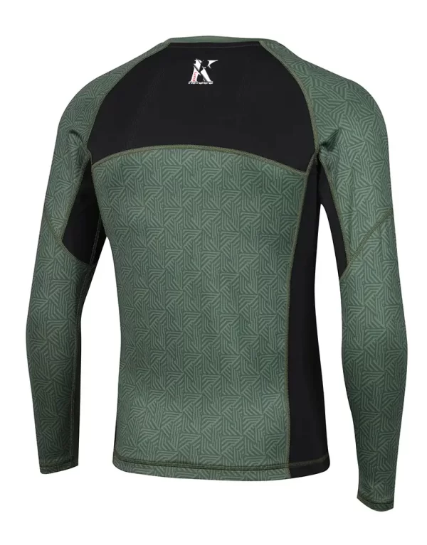 Long Sleeve Rash Guard Green | Kurd Intl Bespoke Sportswear
