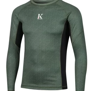 Long Sleeve Rash Guard Green Front Side
