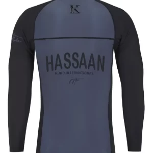 Men's Rash Guard Grey Black Back