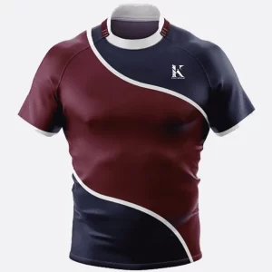 Rugby Shirt Navy Maroon