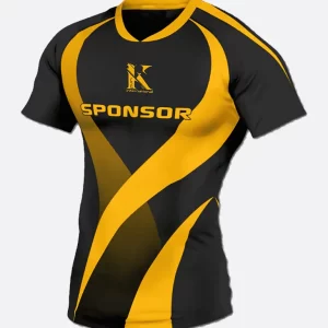 Rugby Shirt Yellow Black