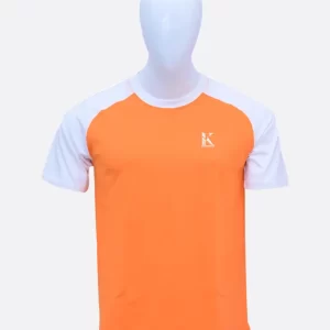 Tee Shirt Orange White