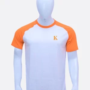 Tee Shirt White Orange