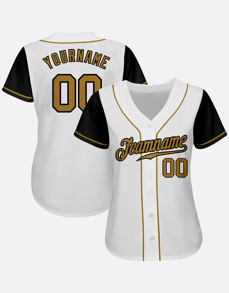 Women's Custom Two Tone White Black Baseball Jersey