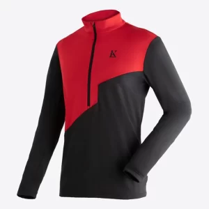 Charcoal Red Midlayer Jersey Front