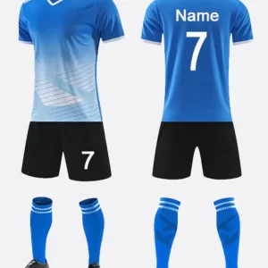Sublimated Soccer Kit Light Blue Black