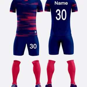 Sublimated Soccer Kit Navy Red