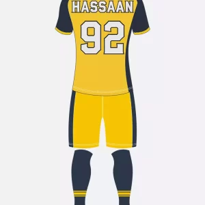 Sublimated Soccer Kit Navy Yellow Back