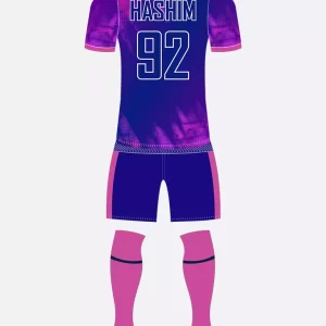 Sublimated Soccer Kit Purple Pink Back