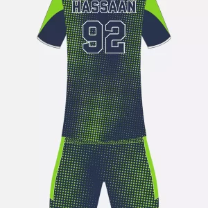 Sublimated Soccer Uniform Cloud Burst With Green Halftones Back