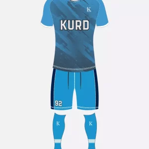 Sublimation Soccer Kit Curious Blue With Texture