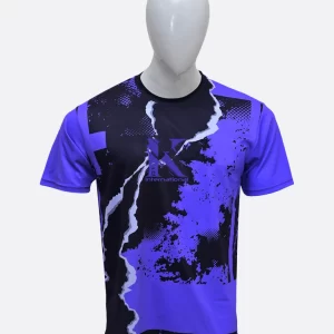Sublimation Tee Shirt Purple Black